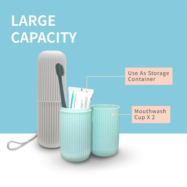 Portable Toothbrush Kit Case Toothpaste Cup Holder Protect Storage Box Travel Organizer Storage Cover Travel Toothbrush holder case - Image 2