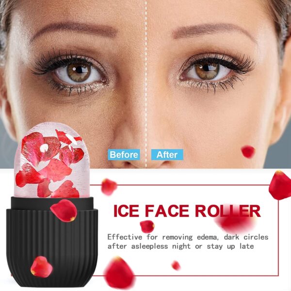 BEAUTY ICE ROLLER FOR FACE MASSAGER & EYE REUSABLE FACE ROLLERS FACIAL ROLLER BOX FACE ICE ROLLER TO ENHANCE SKIN GLOW, SHRINK & TIGHTEN PORES - Image 2