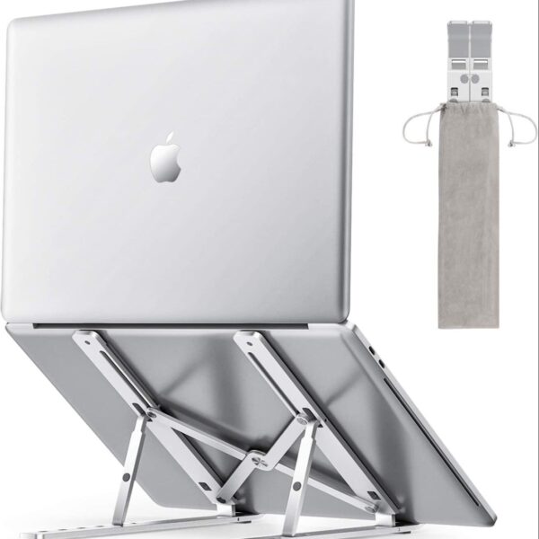 Metal Laptop Stand | Portable Aluminum Folding Adjustable Laptop Stand, Compatible with All Laptops