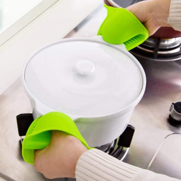 Pairs Of Silicone Pot Holders Heat Resistant Rubber Oven Mitts Mini Oven Mitts for Kitchen Cooking and Baking