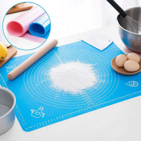 Non Slip Non Stick Thickening Flour Silicone Baking Mat Kneading Dough Pad Pastry Rolling Mat Roti Mat