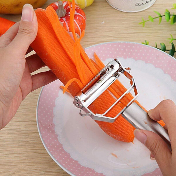 Stainless Steel Julienne Peeler Vegetable Peeler Double Planing Grater Kitchen Accessories Cooking Tools - Image 3