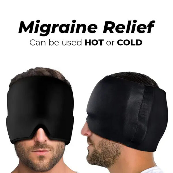 Migraine Headache Relief Cap, Migraine Relief Cap Hot & Cold Therapy Hangover Hat Mask Odorless Migraine Headache Hat for Puffy Eyes Hangover Tension Sinus & Stress Relief - Image 3