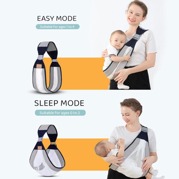 Baby Soft Carrier Ergonomic, Baby Sling Strap Adjustable, 3D Mesh Baby Carrier, Shoulder Straps - Image 3